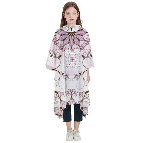 Floral Flora Flower Seamless Pattern Kids  Hooded Rain Ponchos from ArtsNow.com