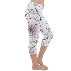 Lightweight Velour Capri Yoga Leggings 