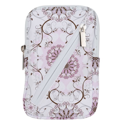 Floral Flora Flower Seamless Pattern Belt Pouch Bag (Small) from ArtsNow.com