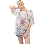 Floral Flora Flower Seamless Pattern Oversized Chiffon Top