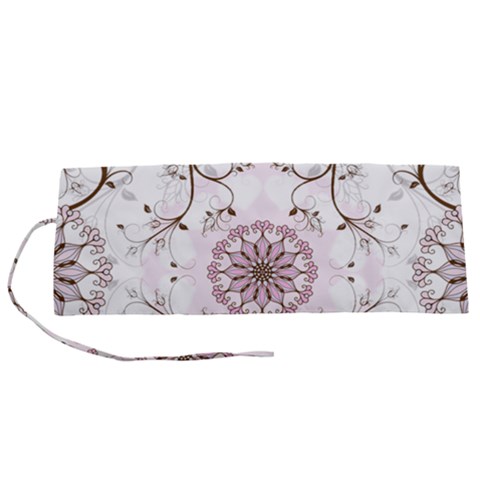 Floral Flora Flower Seamless Pattern Roll Up Canvas Pencil Holder (S) from ArtsNow.com