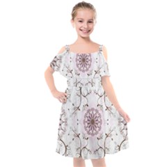 Kids  Cut Out Shoulders Chiffon Dress 