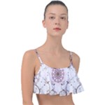 Floral Flora Flower Seamless Pattern Frill Bikini Top