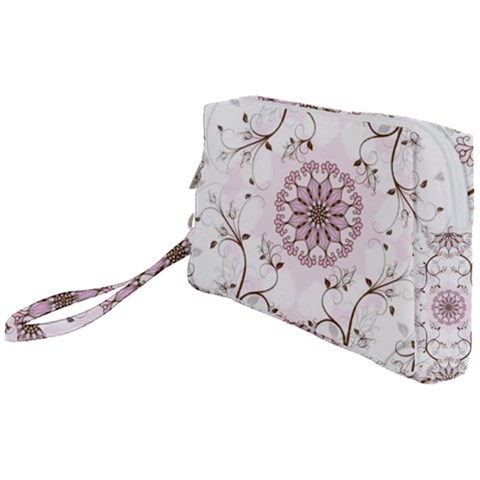 Floral Flora Flower Seamless Pattern Wristlet Pouch Bag (Small) from ArtsNow.com