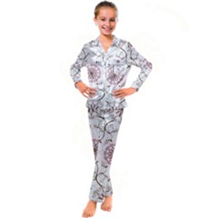 Kids  Satin Long Sleeve Pajamas Set 