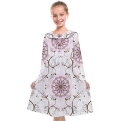 Floral Flora Flower Seamless Pattern Kids  Midi Sailor Dress from ArtsNow.com