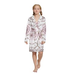 Floral Flora Flower Seamless Pattern Kids  Long Sleeve Velvet Lounge Robe from ArtsNow.com