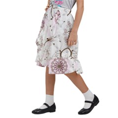 Kids  Ruffle Flared Wrap Midi Skirt 