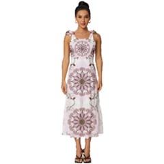 Tie-Strap Tiered Midi Chiffon Dress 