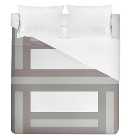 Minimal Mixed Abstract Lines Print Copia Duvet Cover (Queen Size) from ArtsNow.com