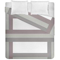 Minimal Mixed Abstract Lines Print Copia Duvet Cover Double Side (California King Size) from ArtsNow.com