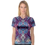 Abstract symmetry V-Neck Sport Mesh T-Shirt