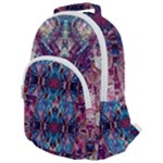 Abstract symmetry Rounded Multi Pocket Backpack