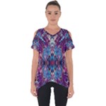 Abstract symmetry Cut Out Side Drop T-Shirt