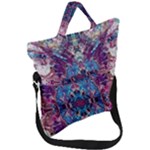 Abstract symmetry Fold Over Handle Tote Bag