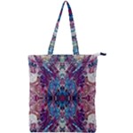 Abstract symmetry Double Zip Up Tote Bag