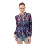 Abstract symmetry Long Sleeve Chiffon Shirt