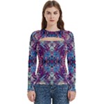 Abstract symmetry Women s Cut Out Long Sleeve T-Shirt