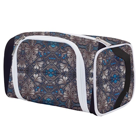 Ornate baroque floral pattern print Toiletries Pouch from ArtsNow.com