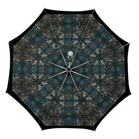 Ornate baroque floral pattern print Automatic Folding Umbrella with Case (Medium) from ArtsNow.com