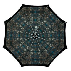 Ornate baroque floral pattern print Automatic Folding Umbrella with Case (Medium) from ArtsNow.com