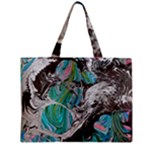 Marbling Mono Blend  Zipper Mini Tote Bag