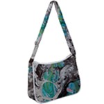 Marbling Mono Blend  Zip Up Shoulder Bag