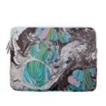 Marbling Mono Blend  13  Vertical Laptop Sleeve Case With Pocket