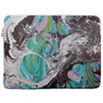 Marbling Mono Blend  17  Vertical Laptop Sleeve Case With Pocket