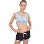 Pattern Plants Leaves Nature V-Back Sports Bra