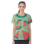 Watermelon Dots Summer Pattern Women s Cotton T-Shirt