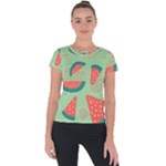 Watermelon Dots Summer Pattern Short Sleeve Sports Top 