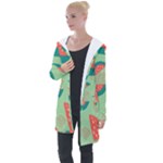 Watermelon Dots Summer Pattern Longline Hooded Cardigan