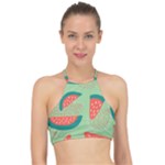 Watermelon Dots Summer Pattern Halter Bikini Top