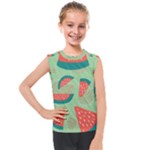 Watermelon Dots Summer Pattern Kids  Mesh Tank Top