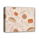 Leaves Cake Cookies Pattern Deluxe Canvas 14  x 11  (Stretched)