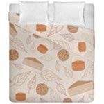 Leaves Cake Cookies Pattern Duvet Cover Double Side (California King Size)