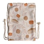 Leaves Cake Cookies Pattern Drawstring Bag (Large)