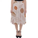 Leaves Cake Cookies Pattern Classic Midi Skirt