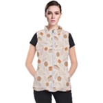 Leaves Cake Cookies Pattern Women s Puffer Vest