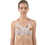 Leaves Cake Cookies Pattern Back Web Sports Bra