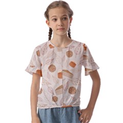 Kids  Cuff Sleeve Scrunch Bottom T-Shirt 