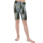 Christmas Trees Pattern Kids  Mid Length Swim Shorts