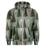 Christmas Trees Pattern Men s Zipper Hoodie