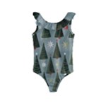 Christmas Trees Pattern Kids  Frill Swimsuit