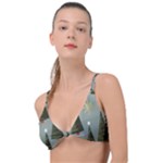 Christmas Trees Pattern Knot Up Bikini Top