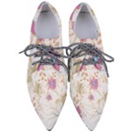 Flowers Blossom Spring Garden Pointed Oxford Shoes