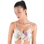 Flowers Blossom Spring Garden Woven Tie Front Bralet