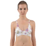 Flowers Blossom Spring Garden Wrap Around Bikini Top