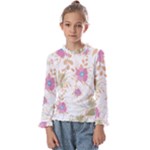 Flowers Blossom Spring Garden Kids  Frill Detail T-Shirt